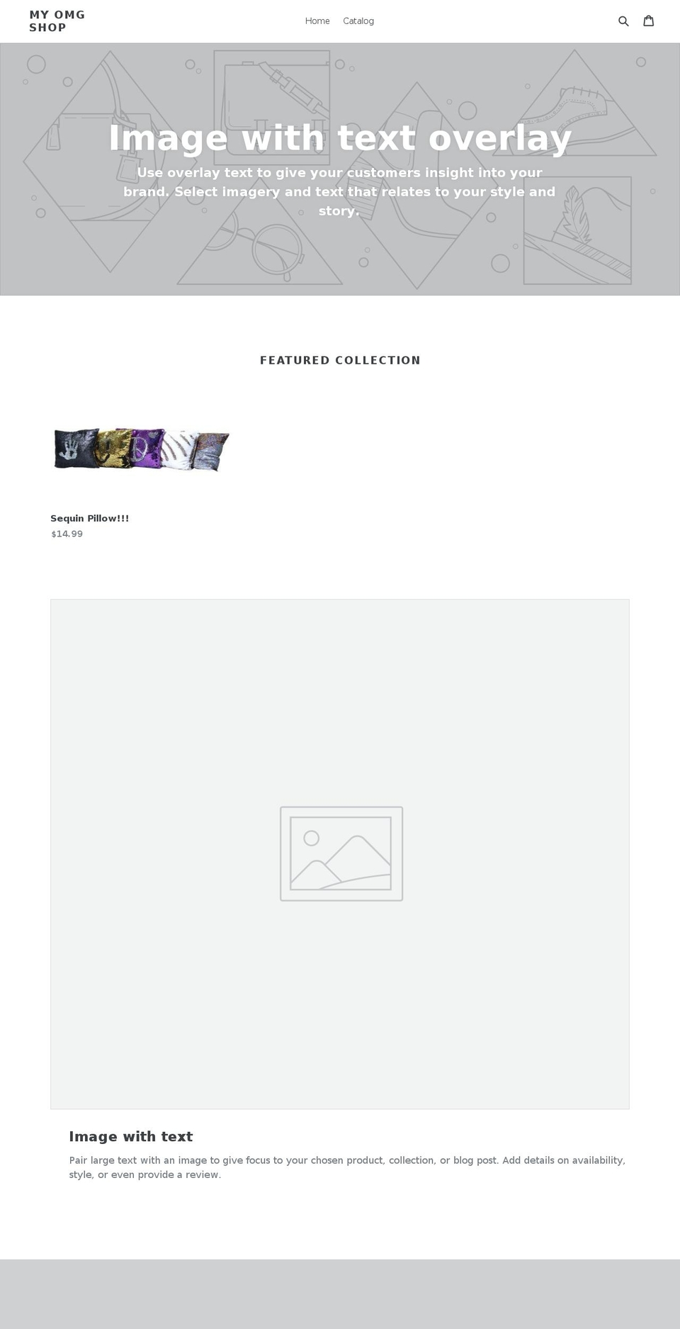 myomgshop.com — Shopify storefront screenshot