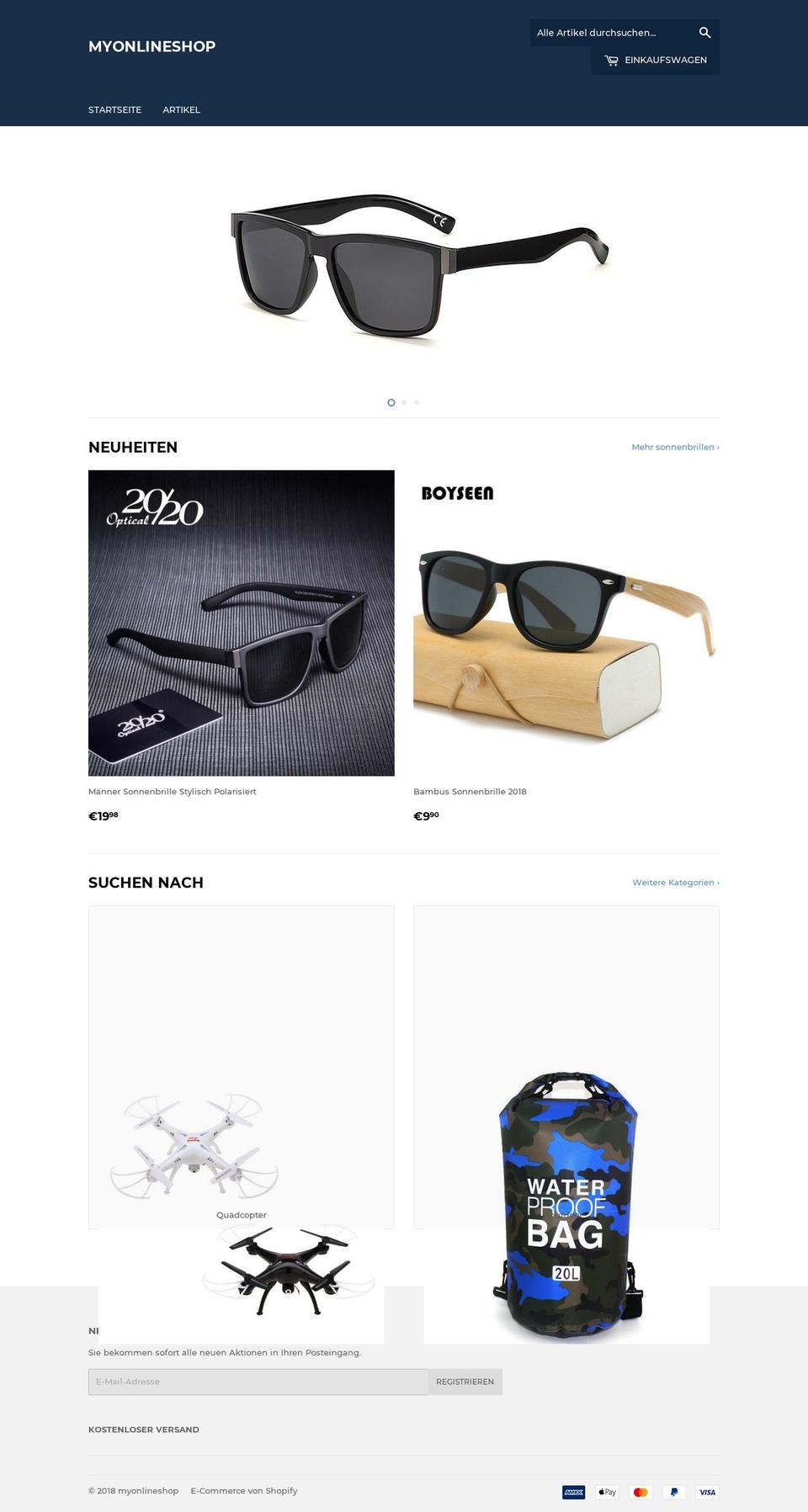 myonlineshop.at shopify website screenshot