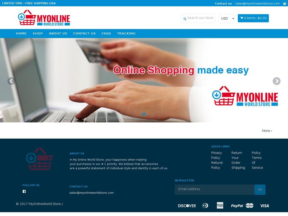 myonlineworldstore.com — Shopify storefront screenshot