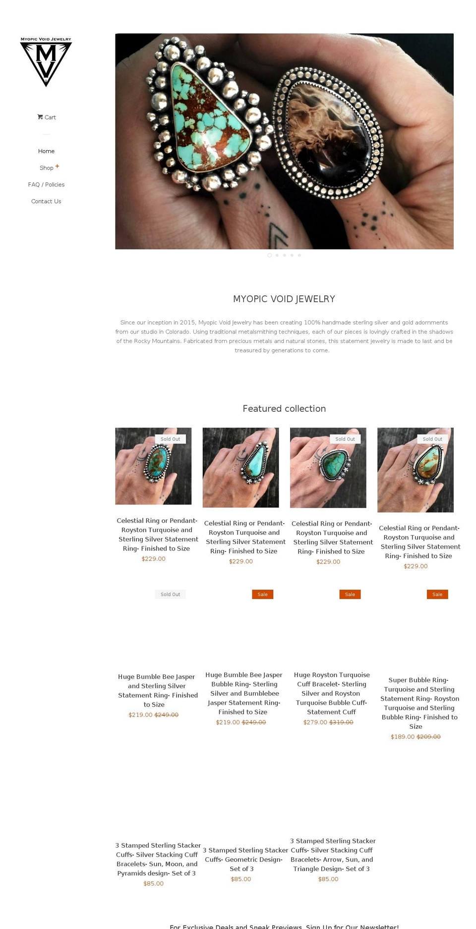 myopicvoid.com shopify website screenshot