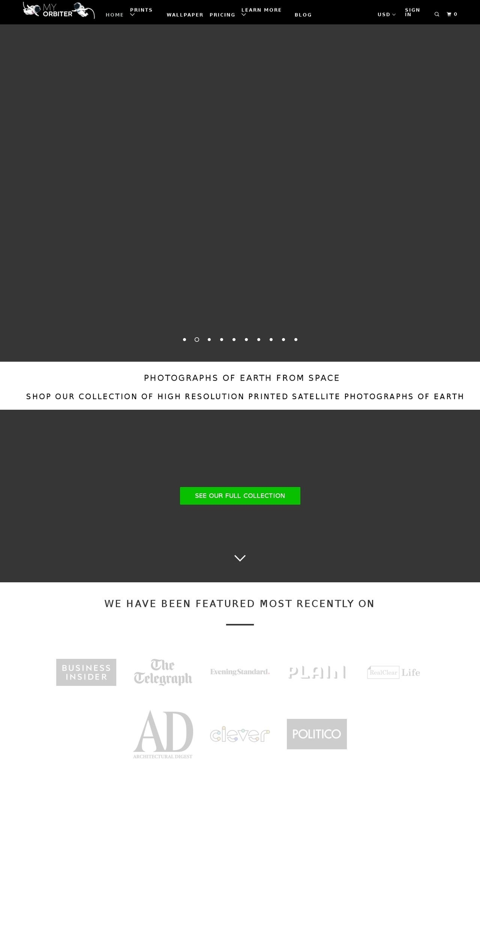 myorbiter.com shopify website screenshot
