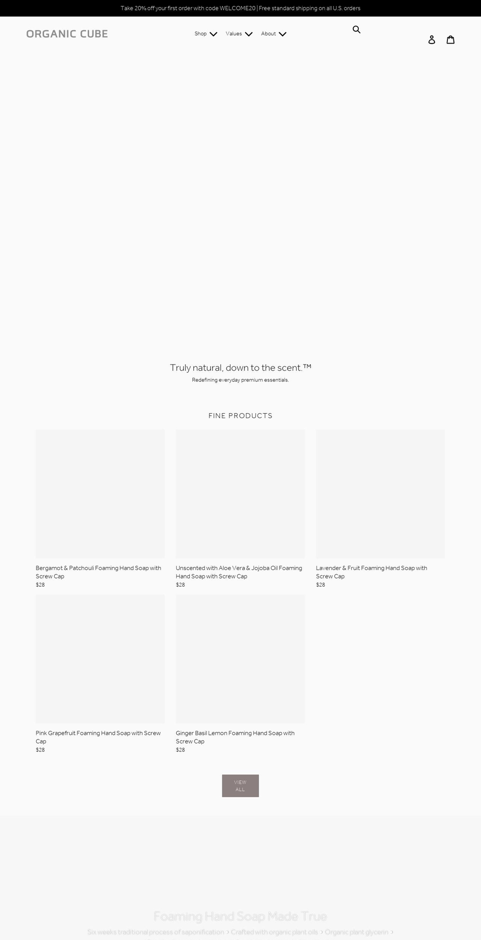 myorganiccube.com shopify website screenshot