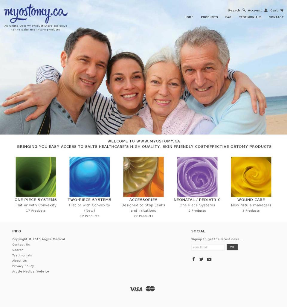 myostomy.ca shopify website screenshot