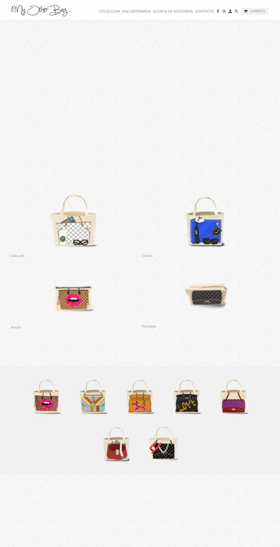 myotherbagmexico.com — Shopify storefront screenshot