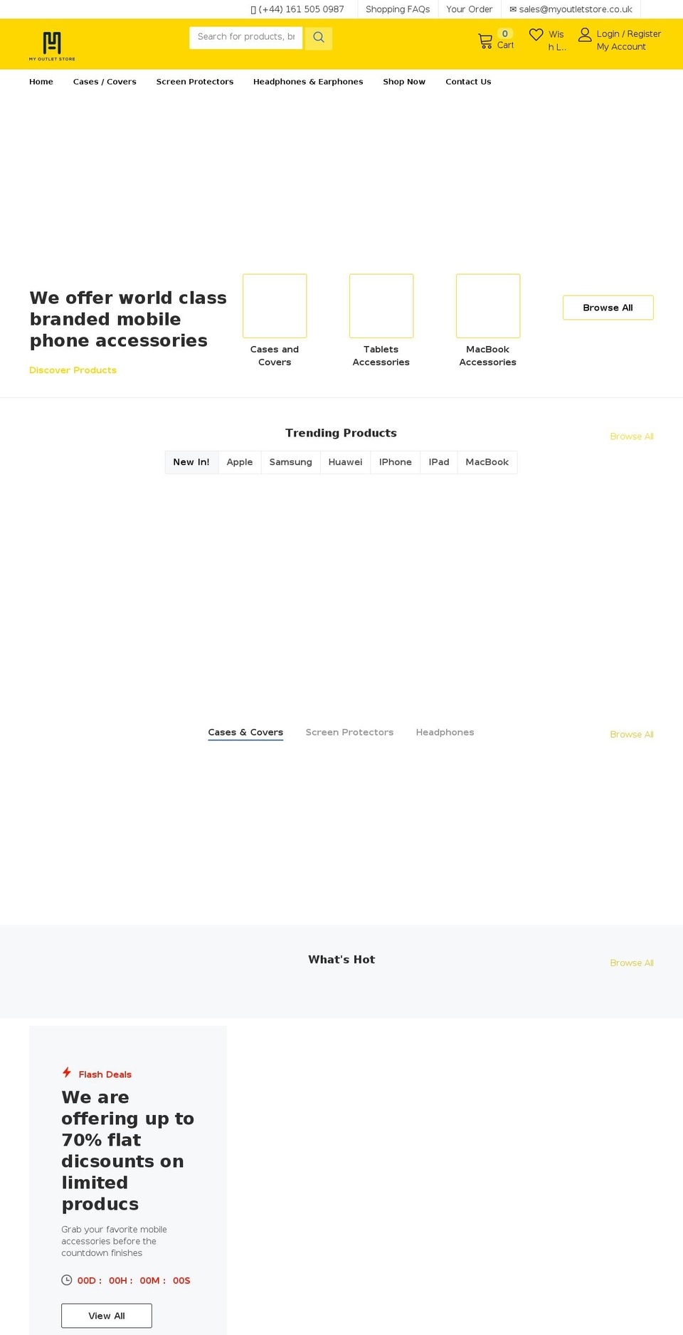 myoutletstore.co.uk shopify website screenshot