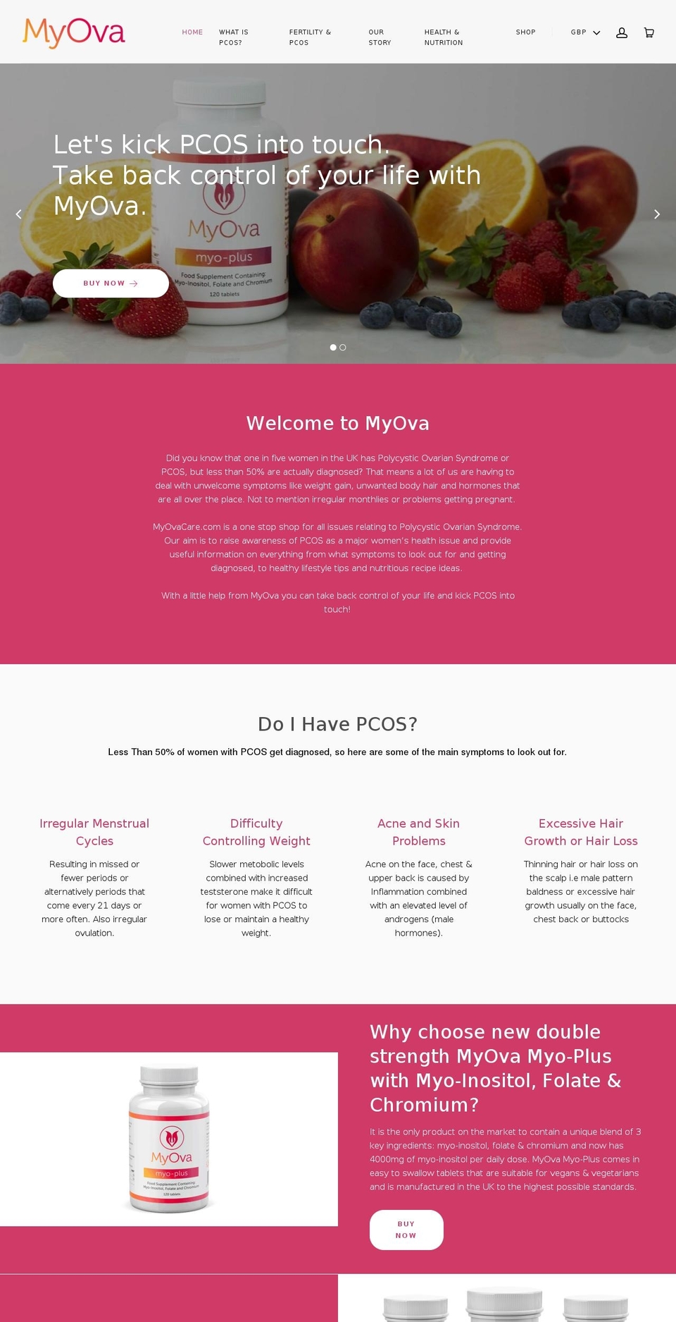 My Ova - 11 01 2018 Shopify theme site example myovacare.org