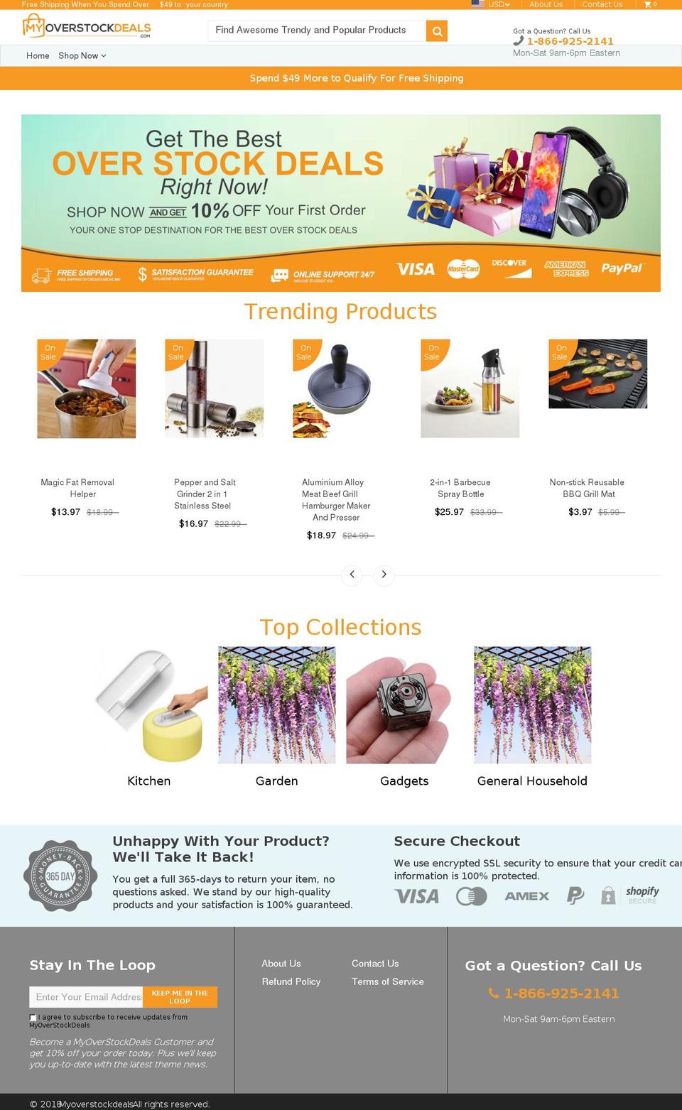 myoverstockdeals.com — Shopify storefront screenshot