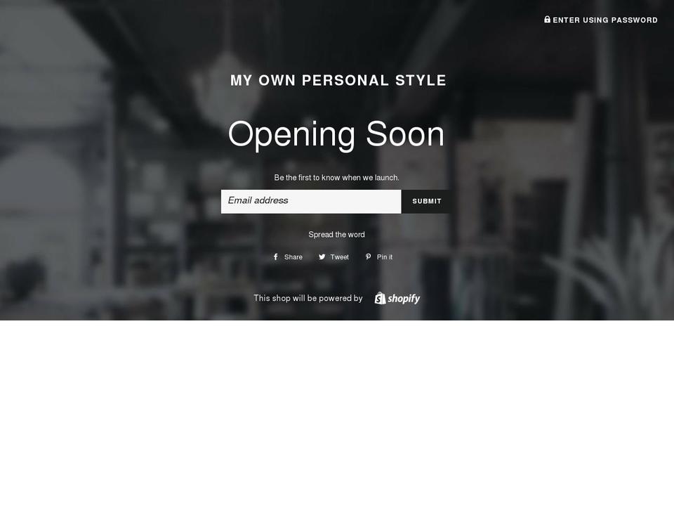 myownpersonalstyle.com — Shopify storefront screenshot