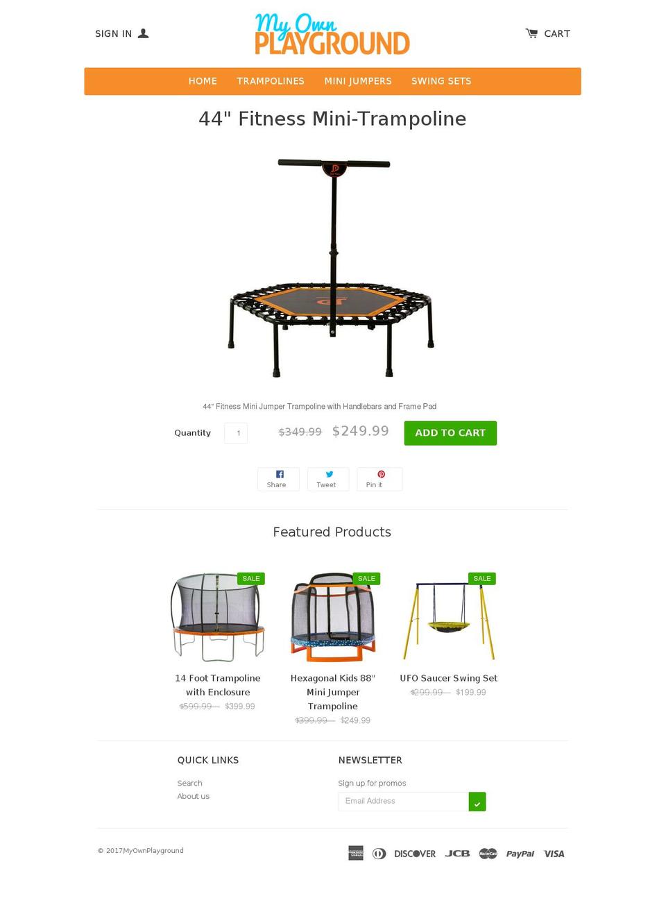 myownplayground.com shopify website screenshot