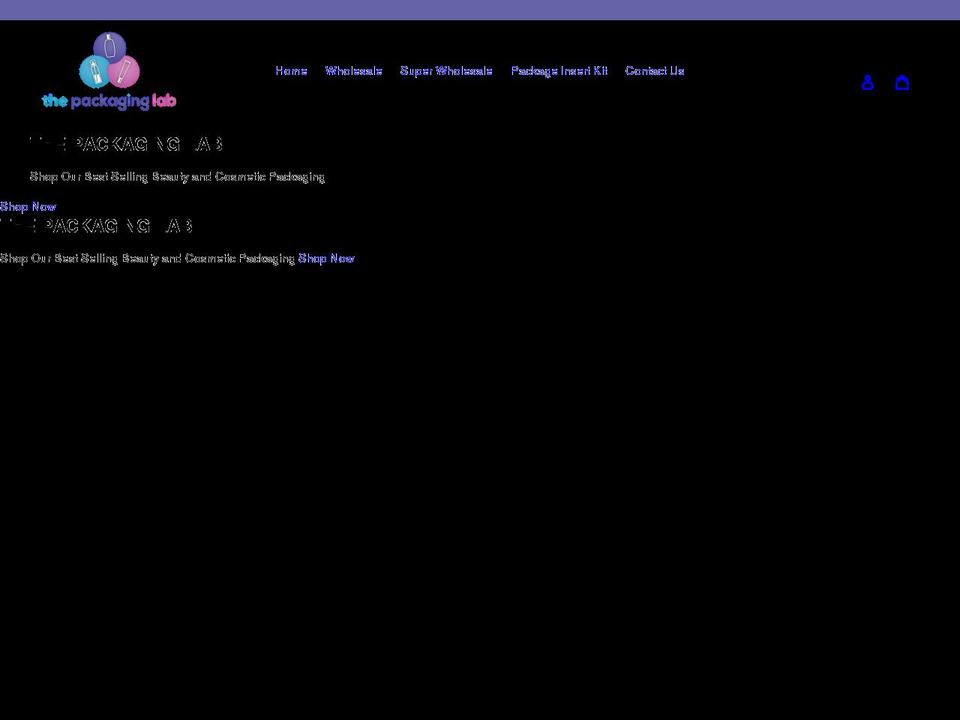 mypackaginglab.com shopify website screenshot