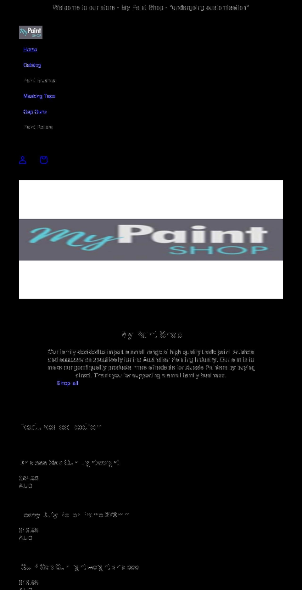 mypaintshop.com.au shopify website screenshot