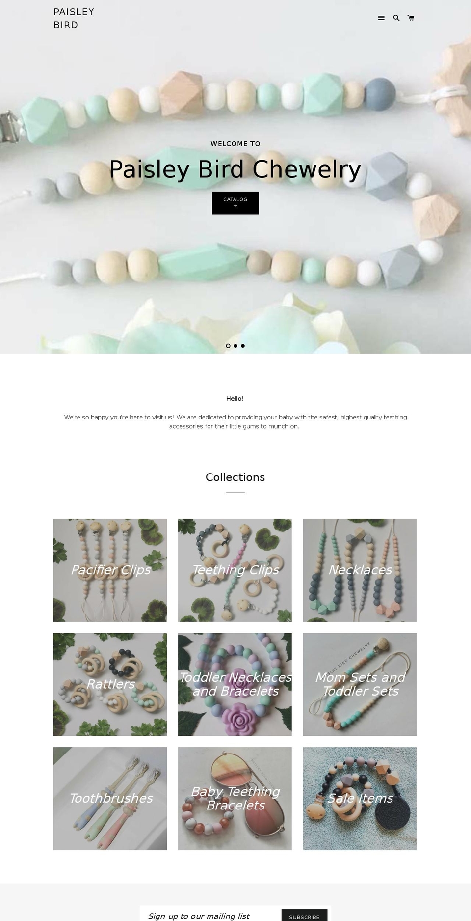 mypaisleybird.com — Shopify storefront screenshot