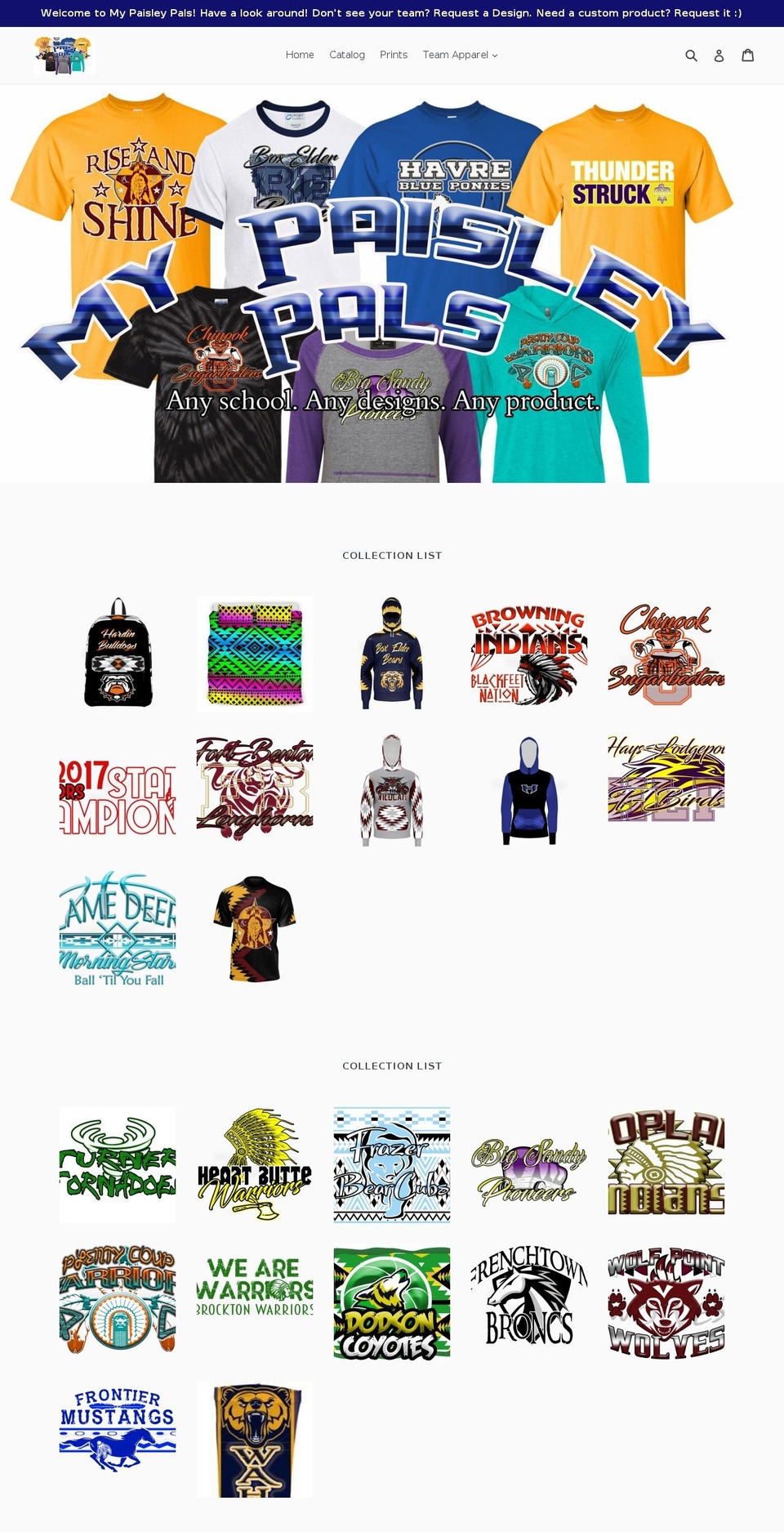 mypaisleypals.com — Shopify storefront screenshot