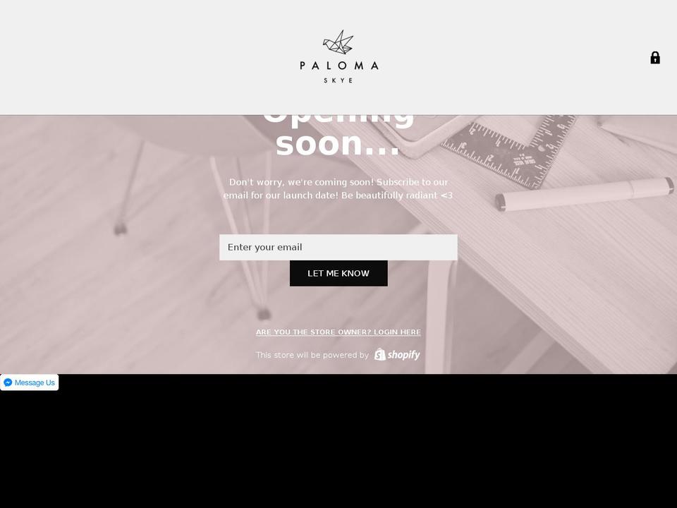 mypalomaskye.com — Shopify storefront screenshot
