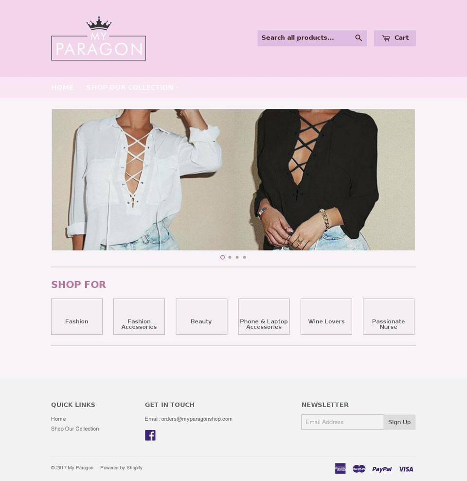 myparagonshop.com shopify website screenshot
