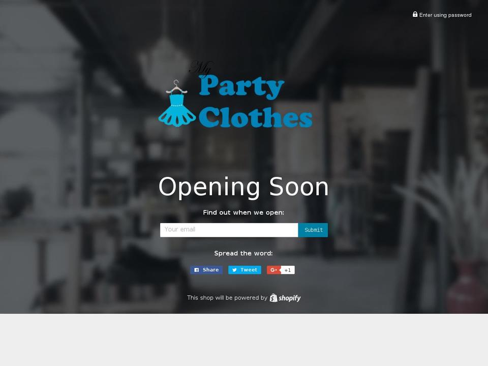 mypartyclothes.com shopify website screenshot