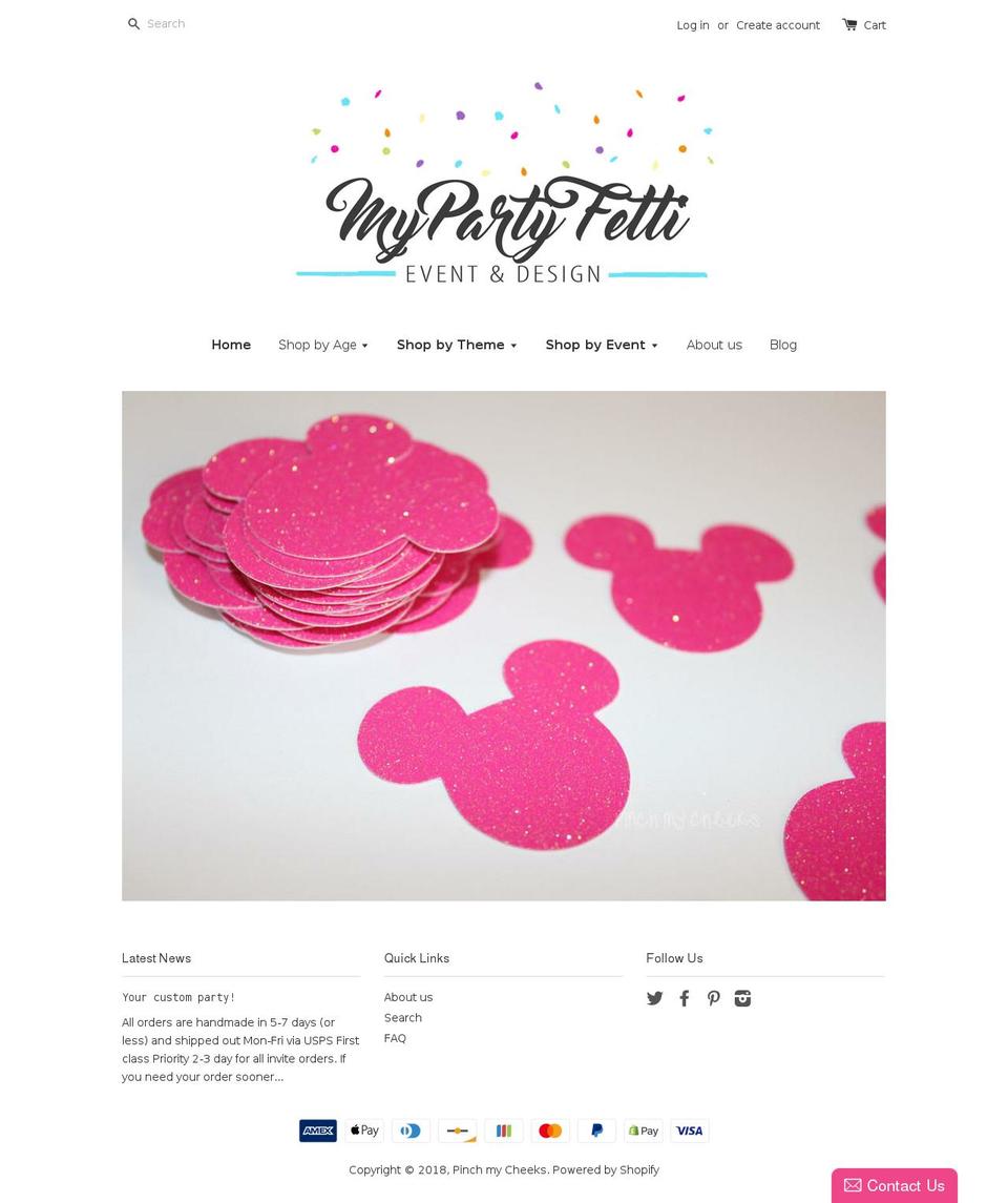mypartyfetti.com shopify website screenshot