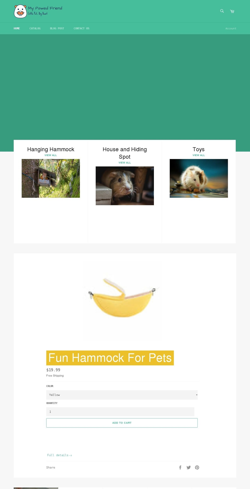 mypawedfriend.com shopify website screenshot