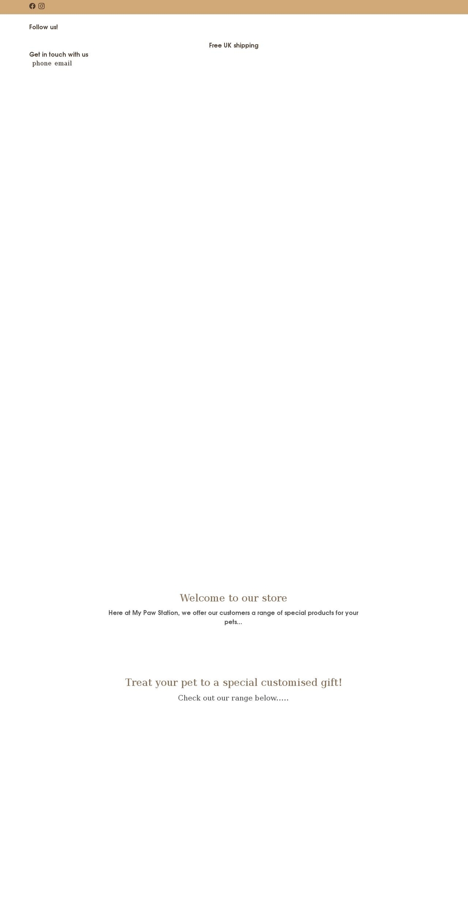 mypawstation.com shopify website screenshot