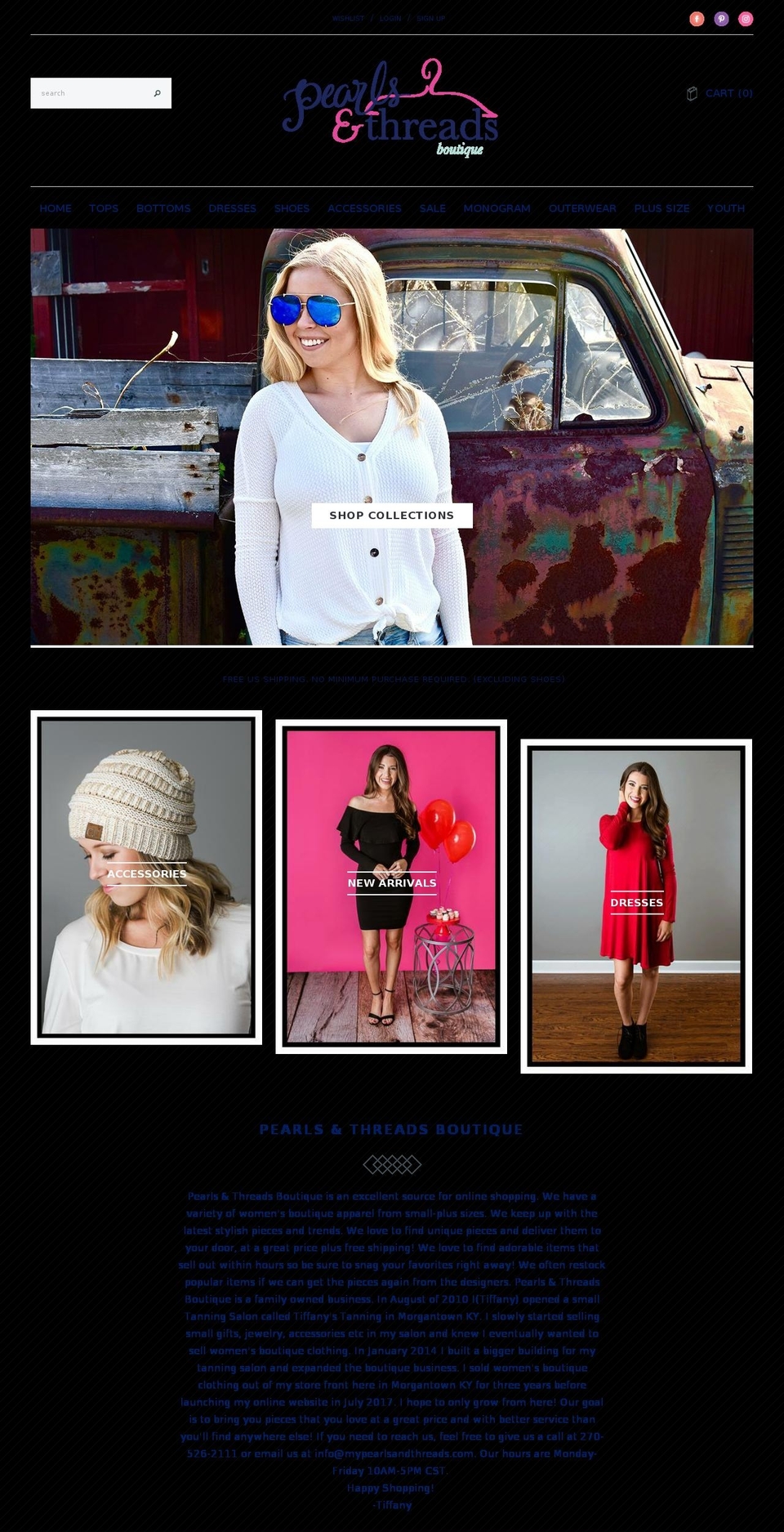 mypearlsandthreads.com — Shopify storefront screenshot
