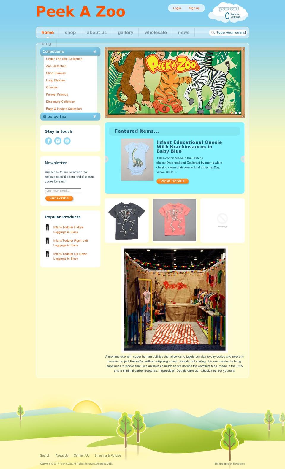 Canopy Shopify theme site example mypeekazoo.com