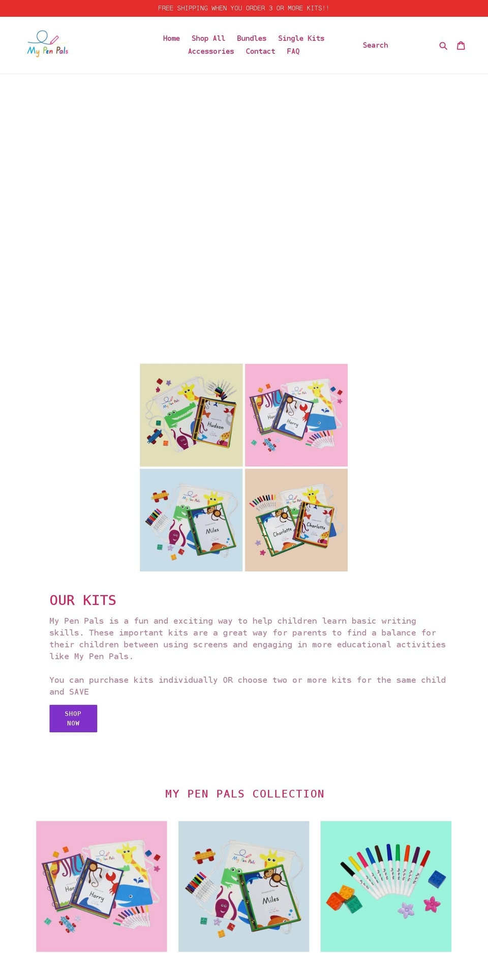 mypenpals.com.au shopify website screenshot