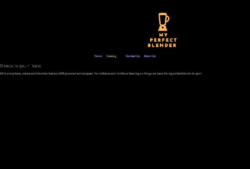 myperfectblender.com shopify website screenshot
