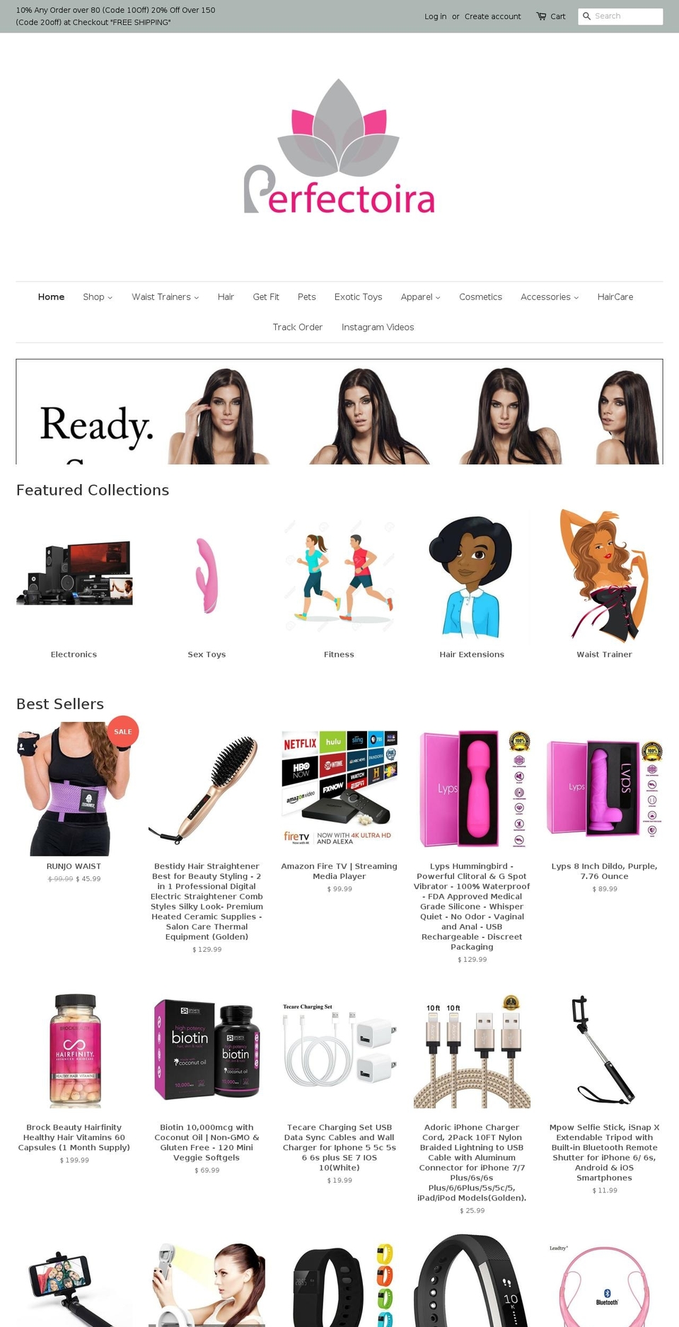 myperfectextensions.com shopify website screenshot