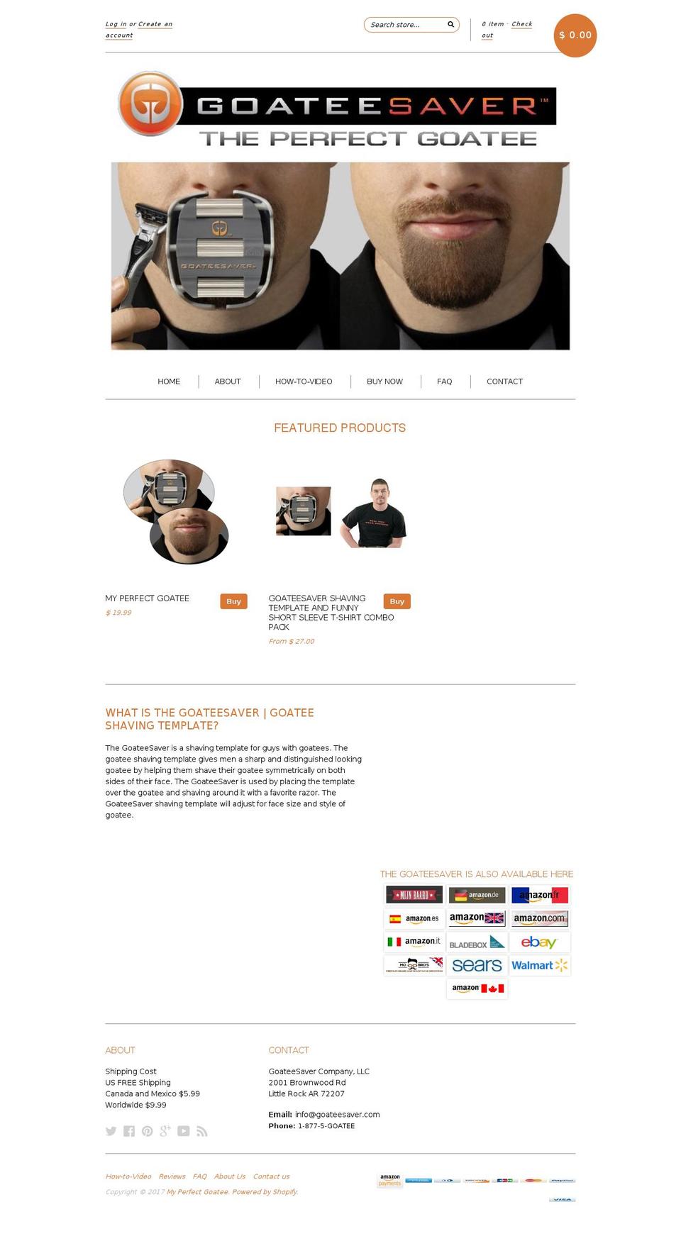 myperfectgoatee.com shopify website screenshot