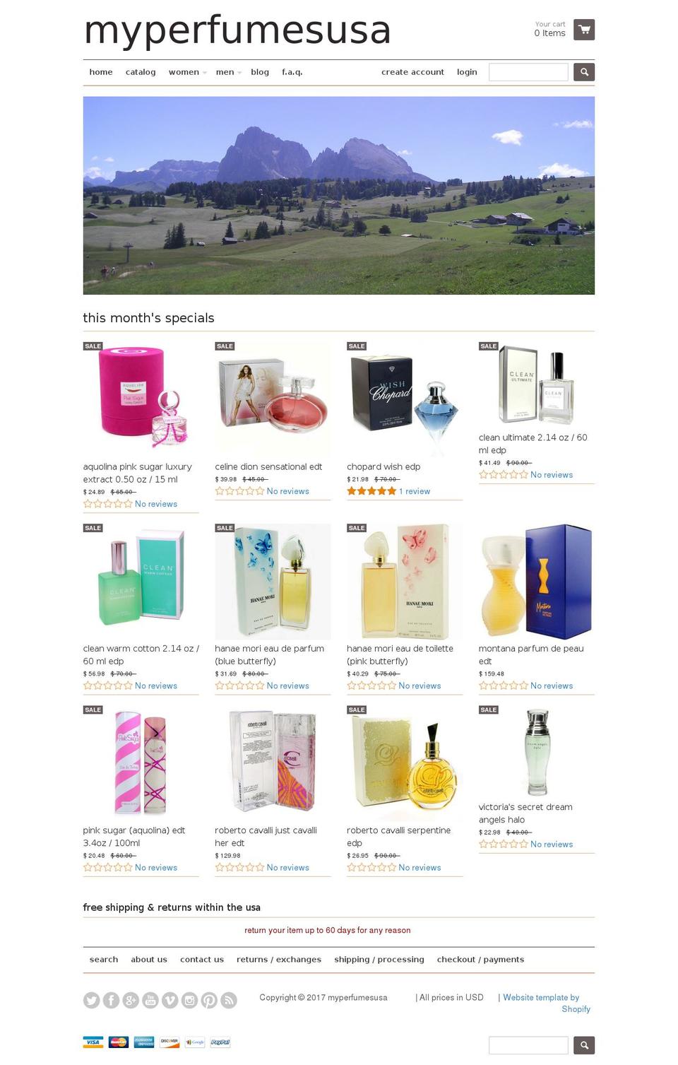 myperfumesusa.com shopify website screenshot