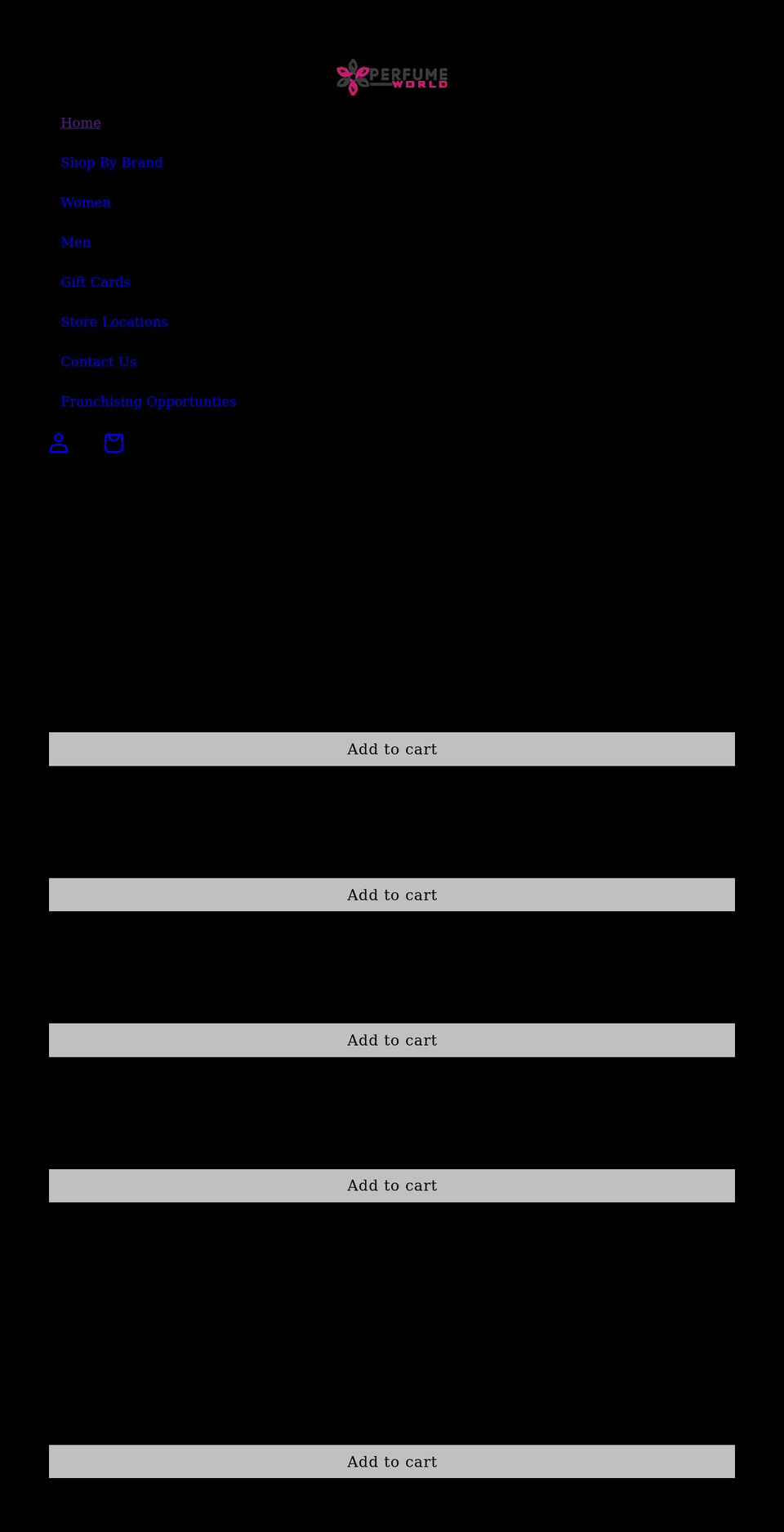 myperfumeworld.com shopify website screenshot