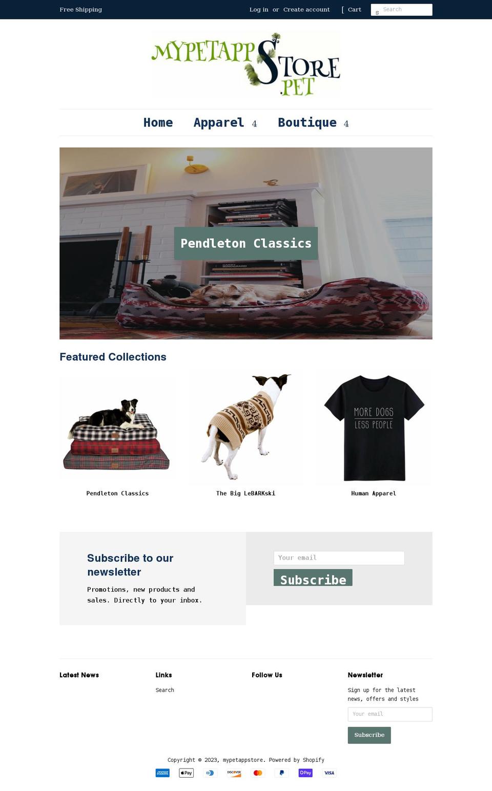 mypetappstore.pet shopify website screenshot