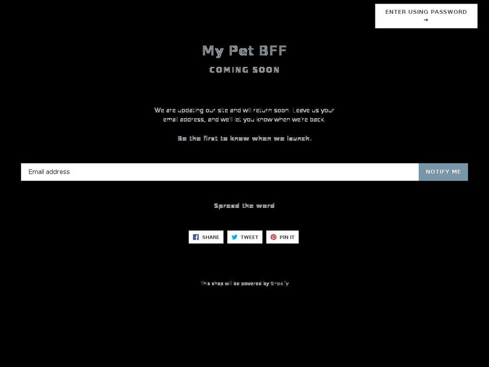 mypetbff.com — Shopify storefront screenshot