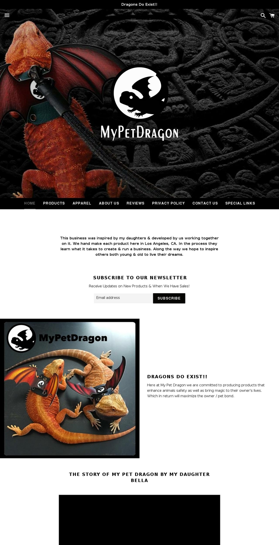 mypetdragon.com — Shopify storefront screenshot
