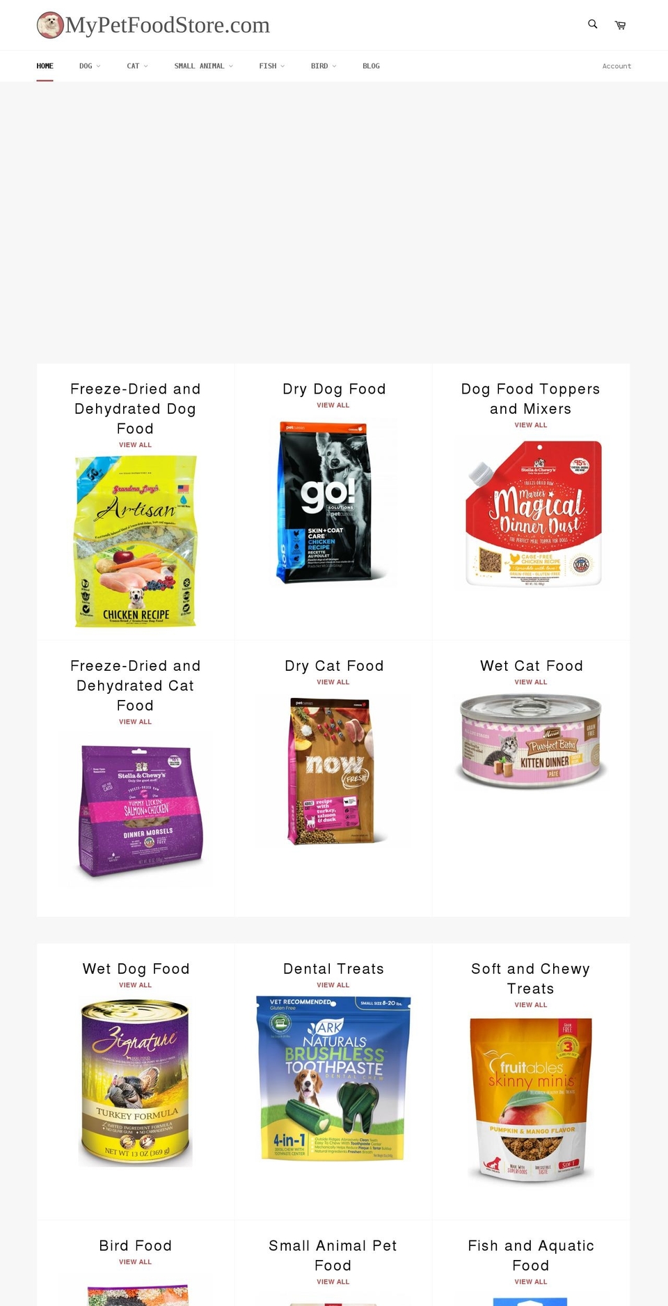 mypetfoodstore.com shopify website screenshot