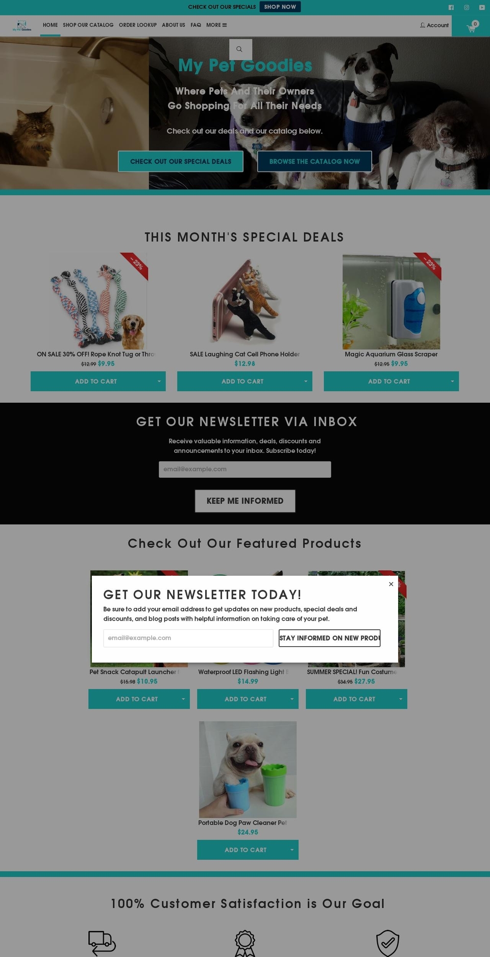 mypetgoodies.com — Shopify storefront screenshot