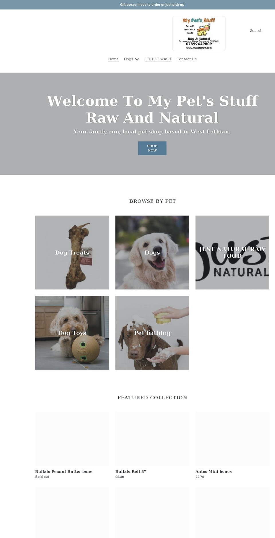 mypetsstuff.com shopify website screenshot