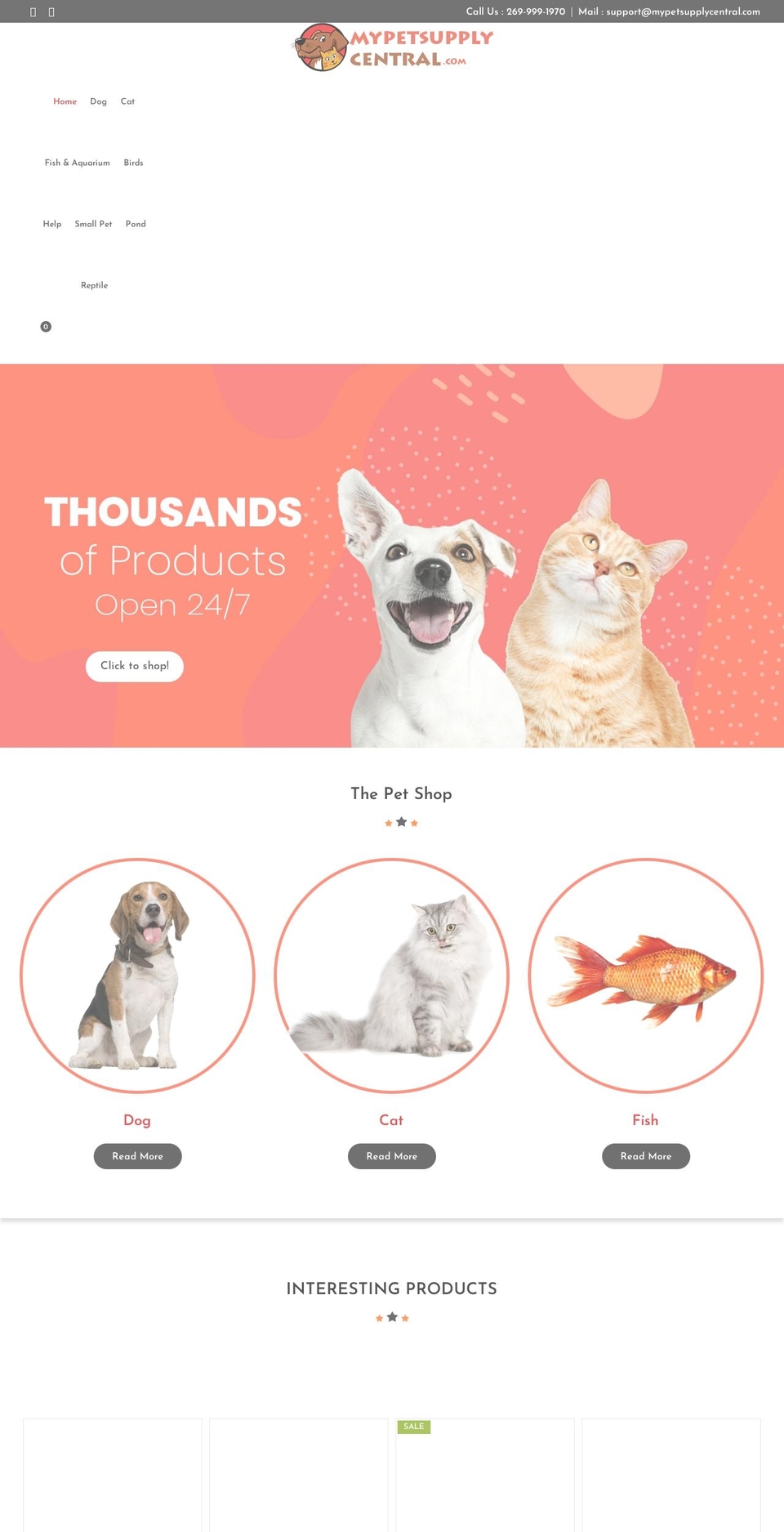 mypetsupplycentral.com shopify website screenshot