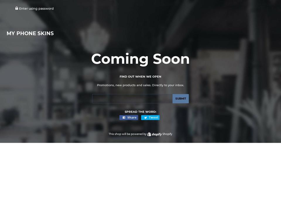 myphoneskins.com — Shopify storefront screenshot