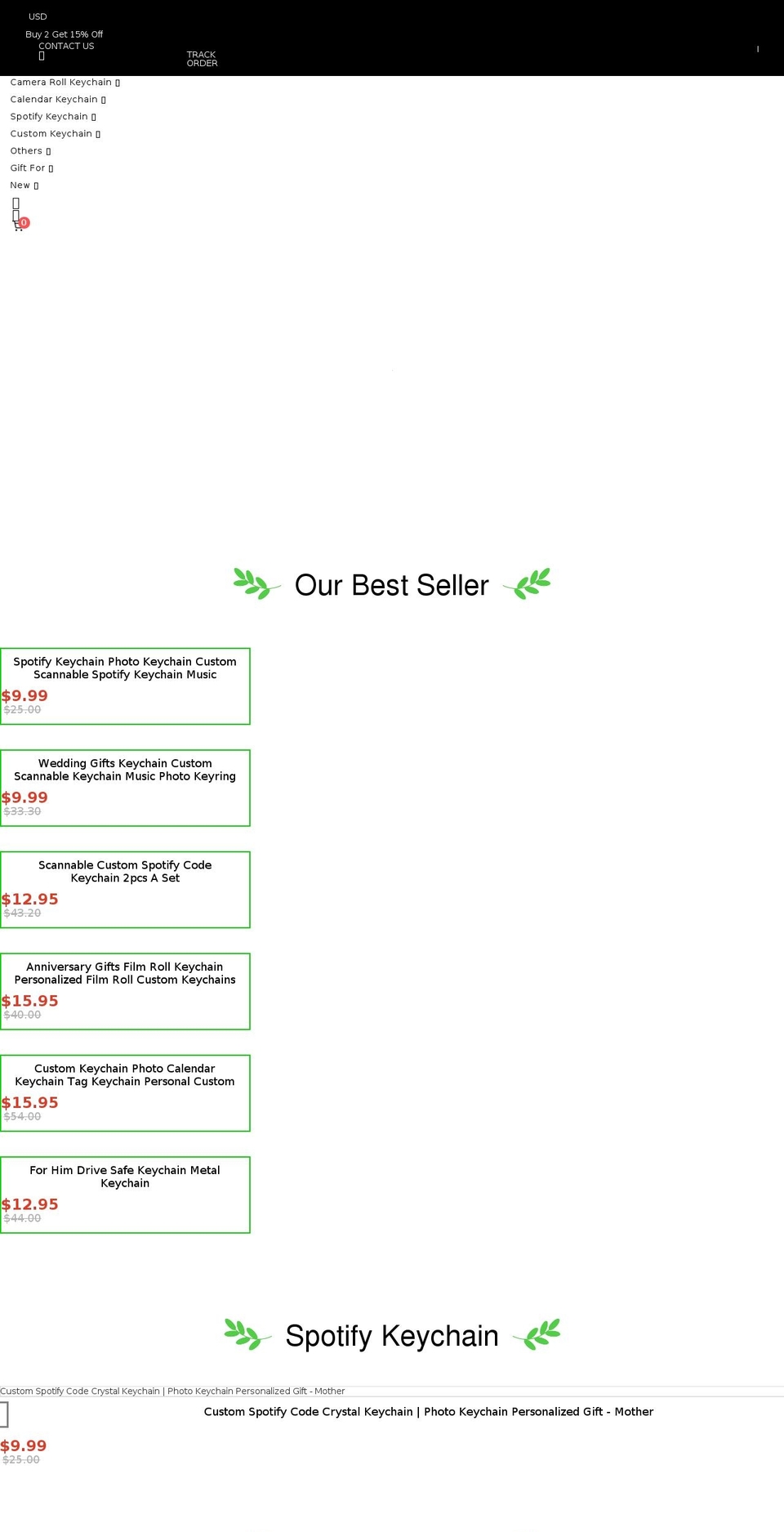 myphotokeychain.com shopify website screenshot