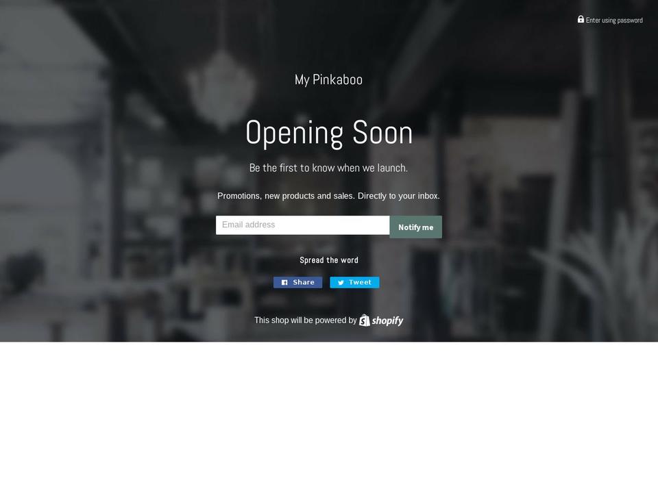mypinkaboo.com shopify website screenshot
