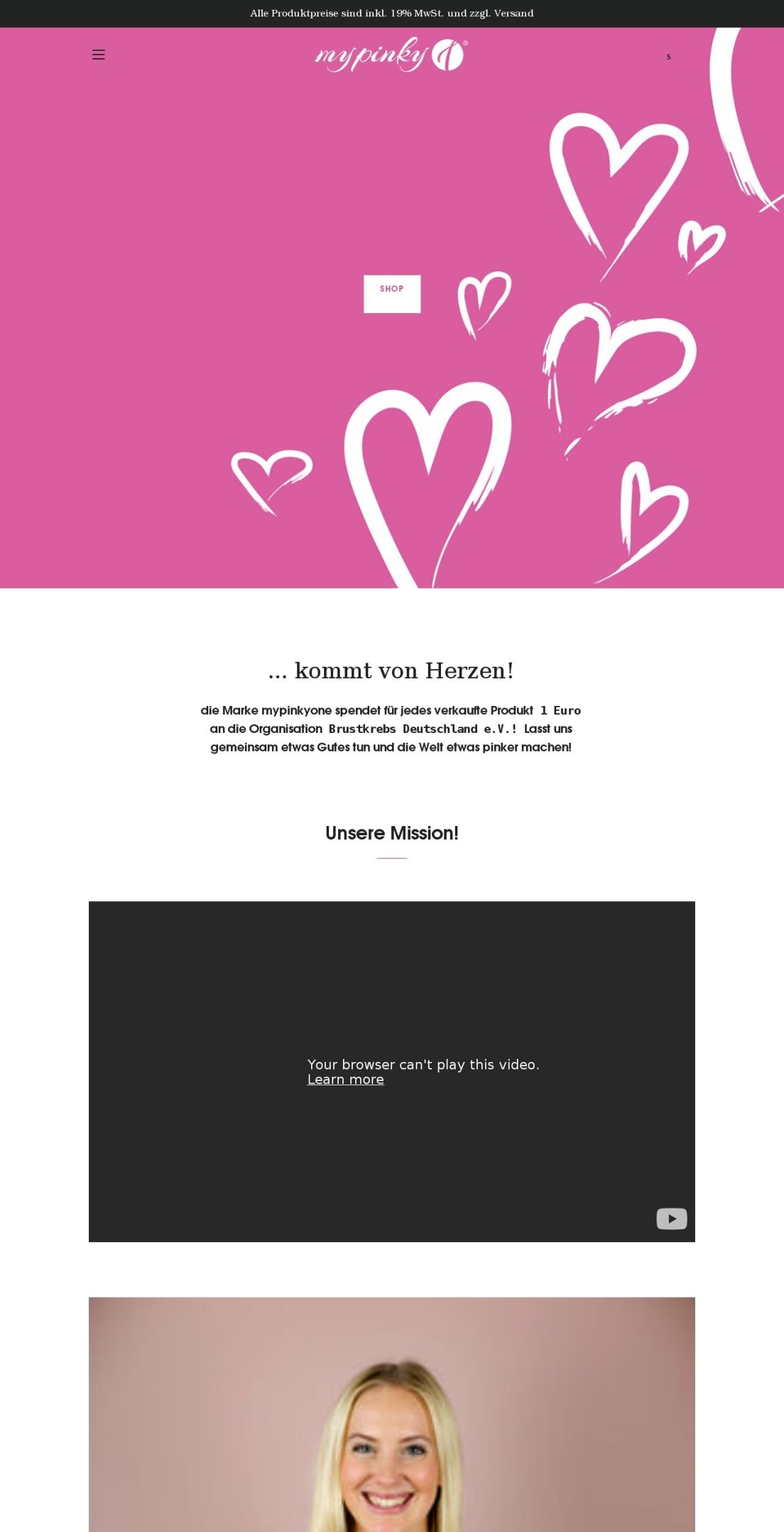 mypinky1.com — Shopify storefront screenshot
