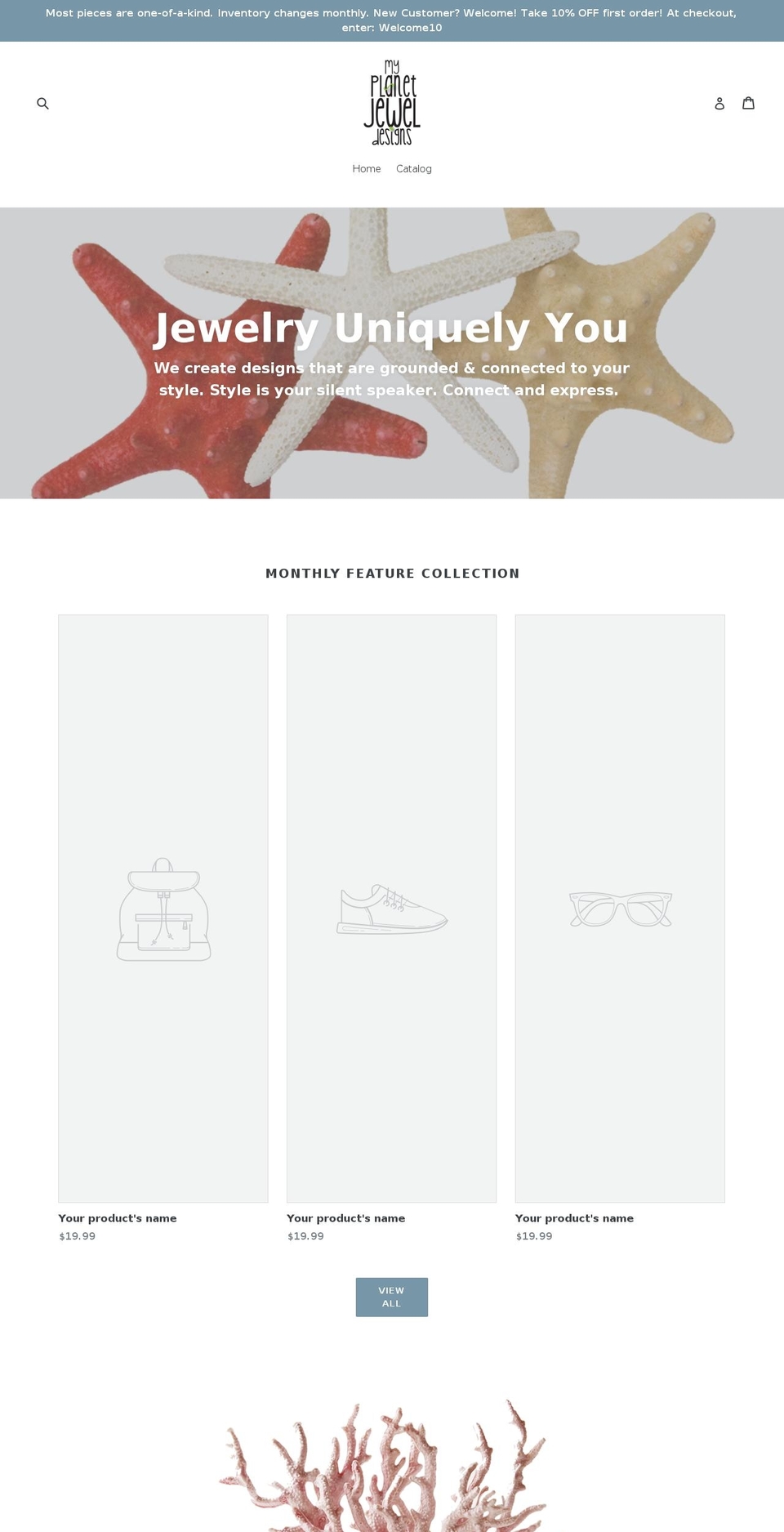 myplanetjewel.com shopify website screenshot