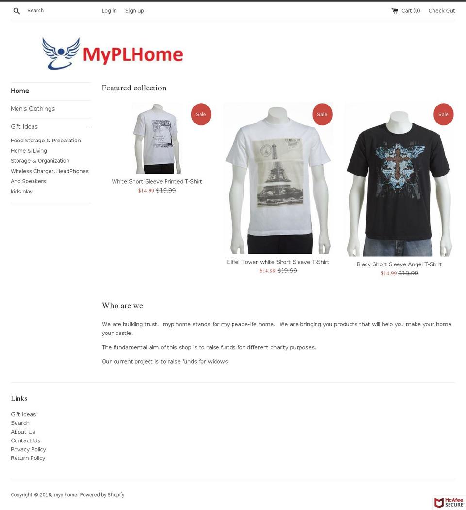 myplhome.com shopify website screenshot