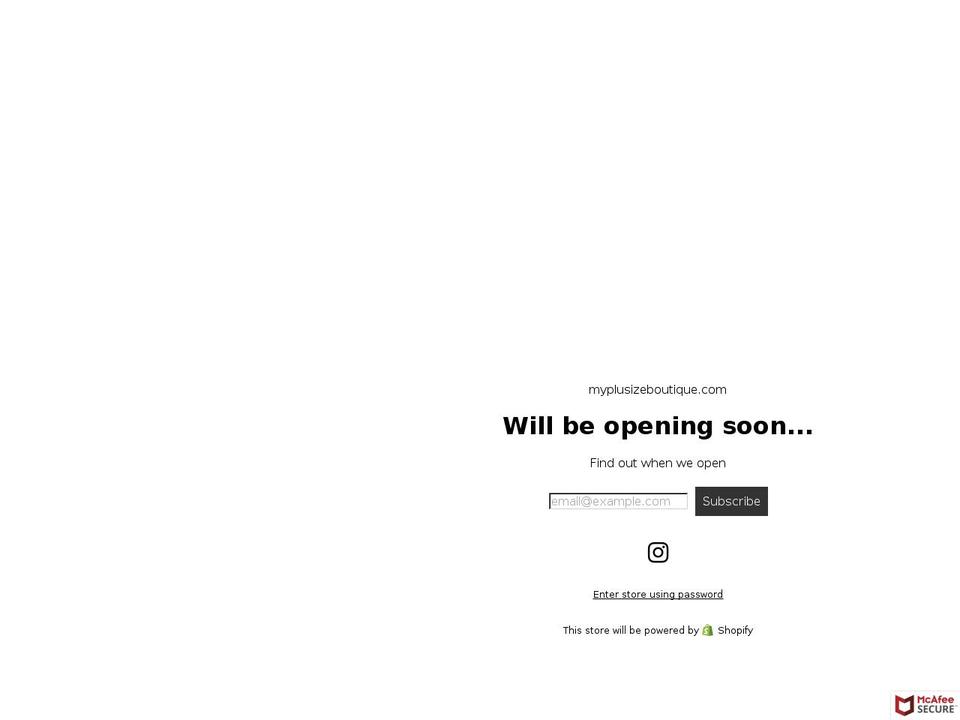 myplusizeboutique.com — Shopify storefront screenshot