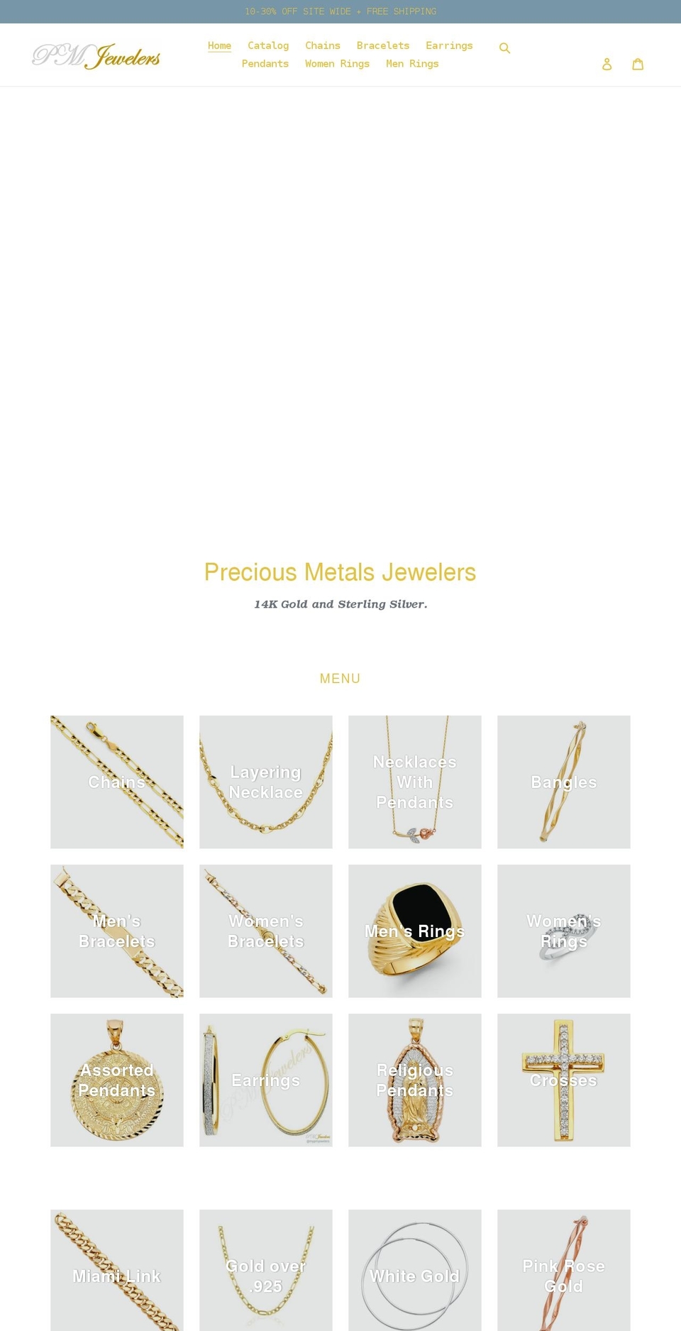mypmjewelers.com shopify website screenshot