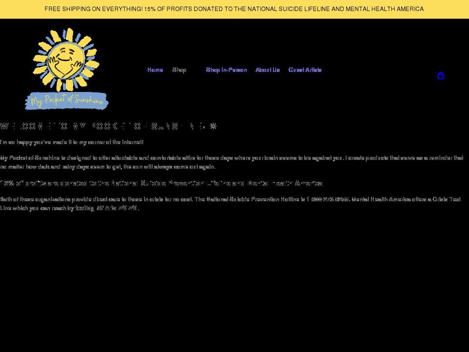 mypocketofsunshine.com shopify website screenshot