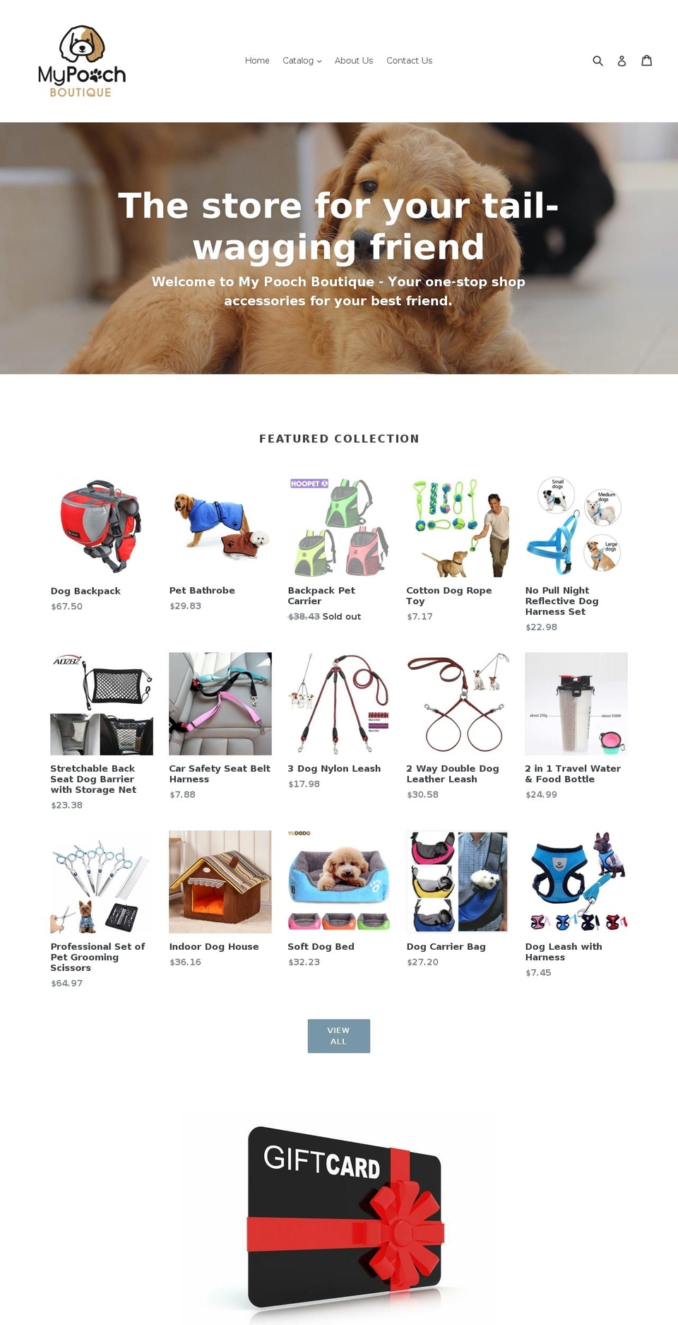 mypoochboutique.com — Shopify storefront screenshot