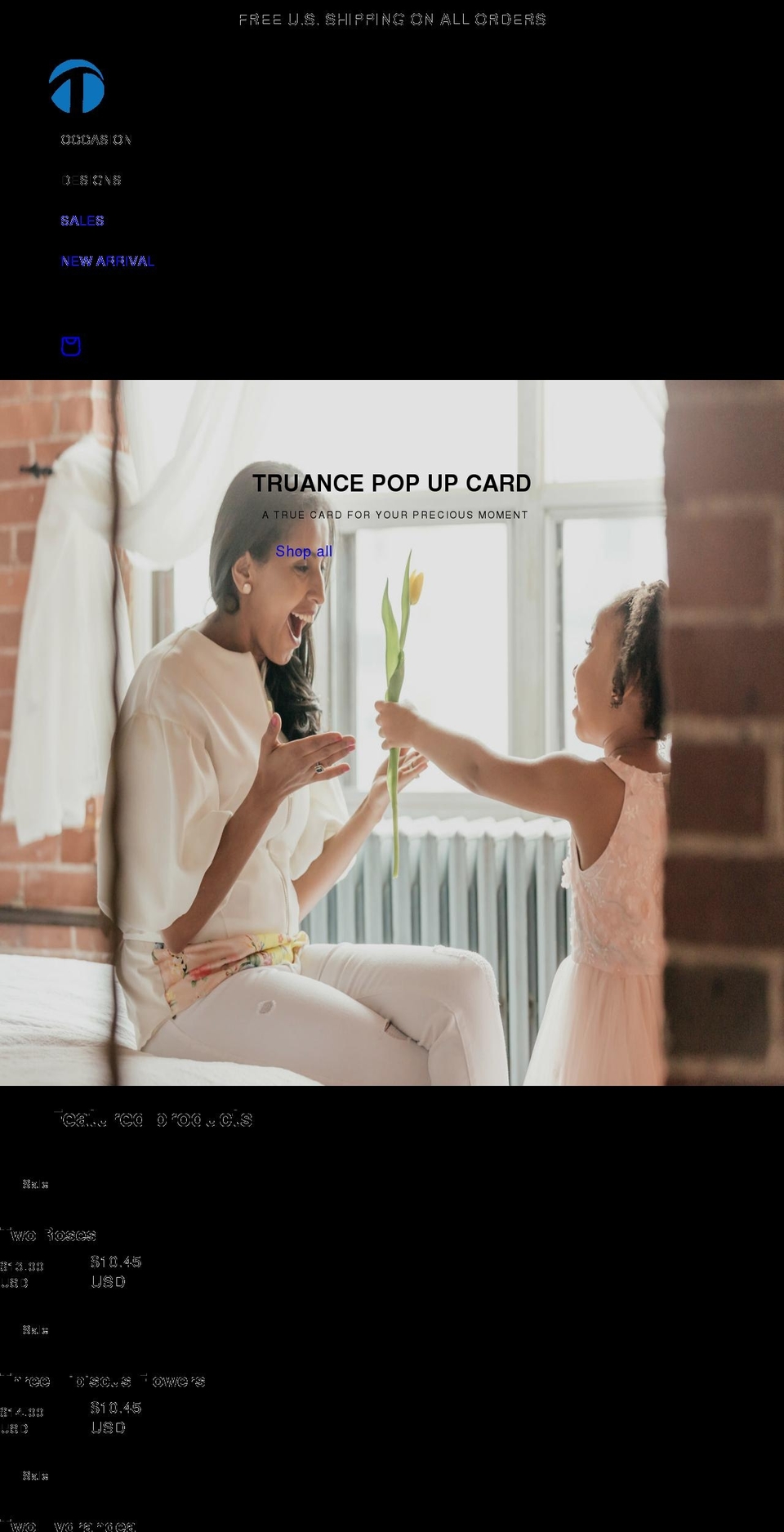mypopupcard.com shopify website screenshot