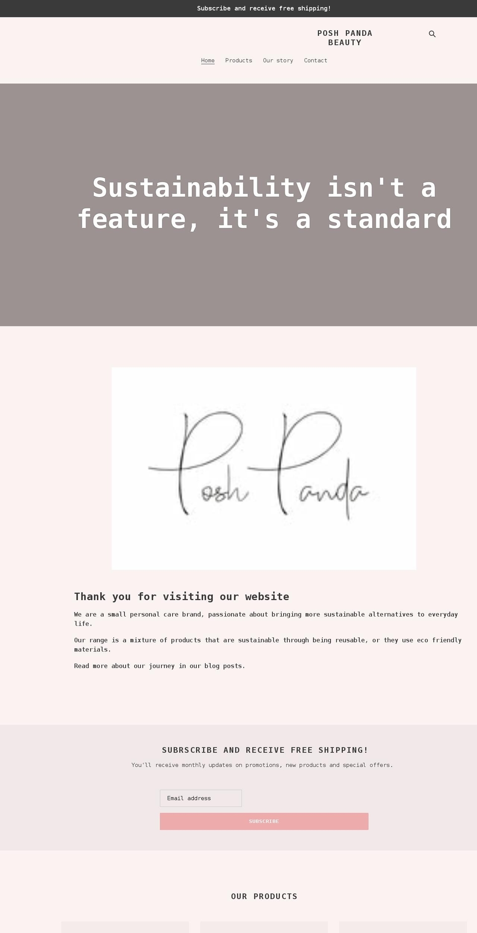 myposhpanda.com shopify website screenshot